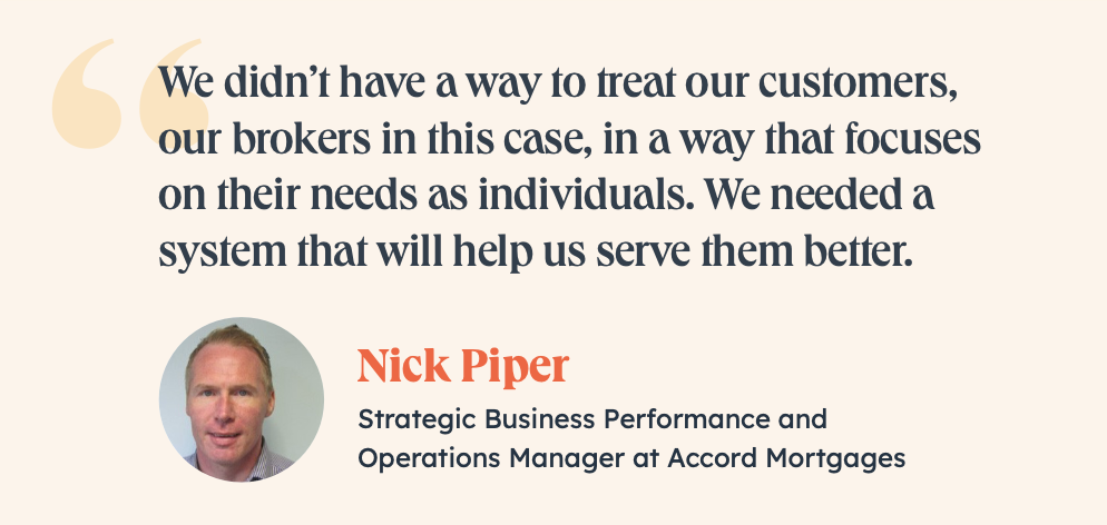 Accord Mortgages personalisation for customers in HubSpot