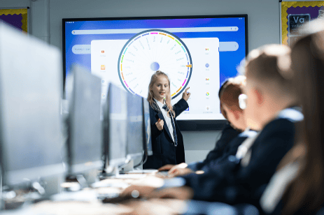 Public sector IT solutions represented by modern classroom technology environment.