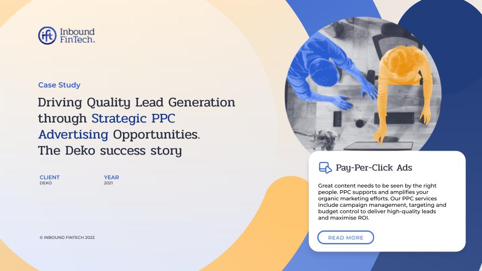 B2B Pay-Per-Click (PPC) Case Study for FinTech and Financial Services
